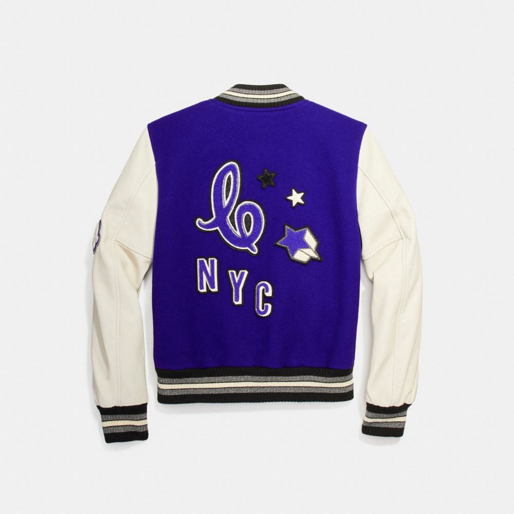 COACH®,Waverly Varsity Jacket,,Back View