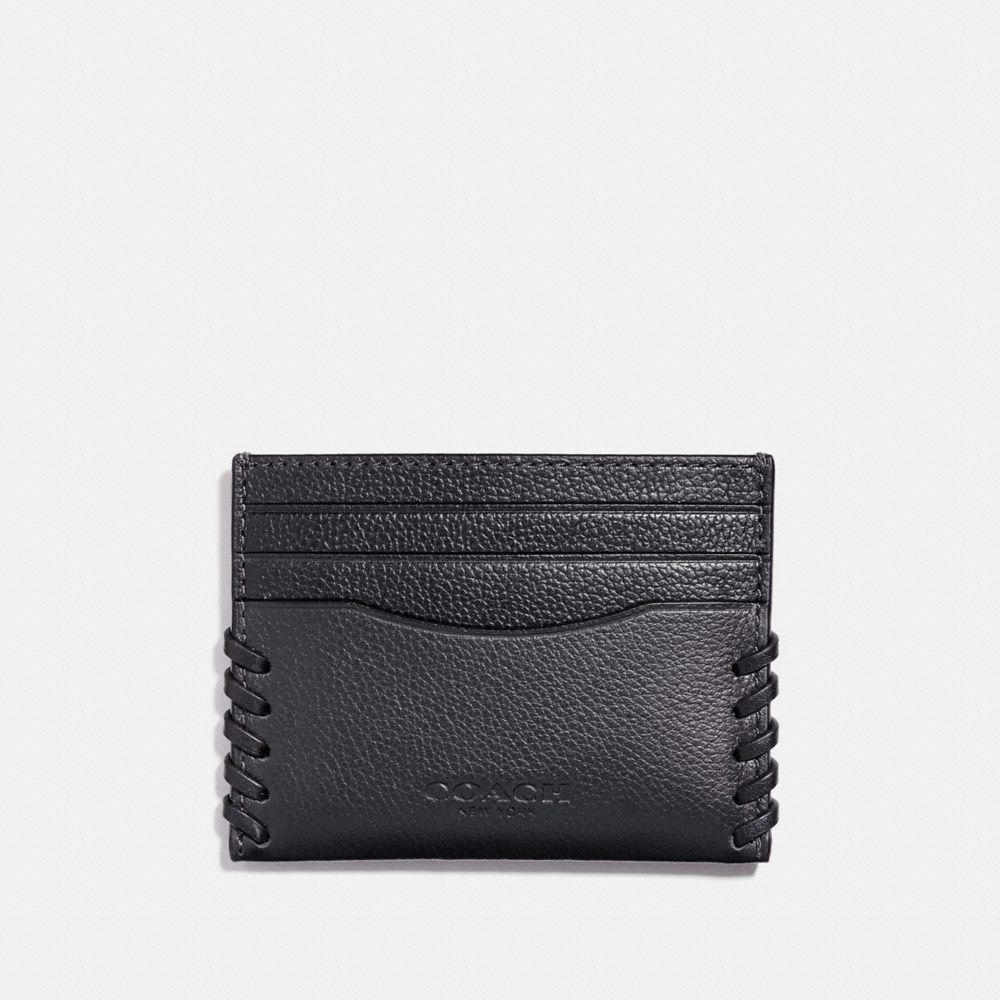 Slim Card Case With Baseball Stitch