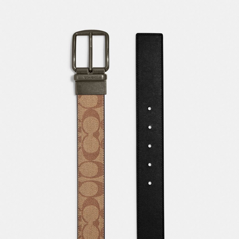 COACH® Outlet | Boxed Harness Plaque Reversible Belt In Signature