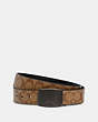 COACH®,BOXED PLAQUE AND HARNESS BUCKLE CUT-TO-SIZE REVERSIBLE BELT, 38MM,Leather,Gunmetal/Tan,Inside View,Top View