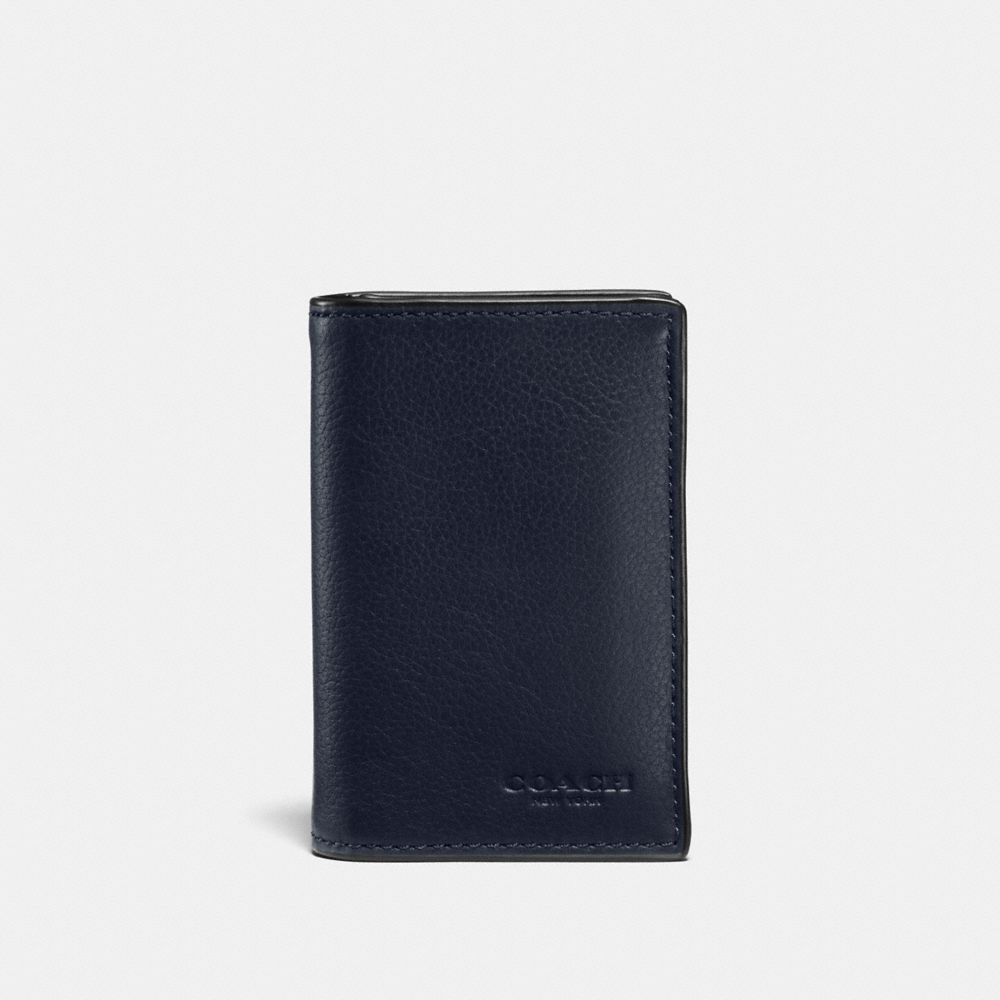 COACH®,BOXED BIFOLD CARD CASE,Midnight,Front View