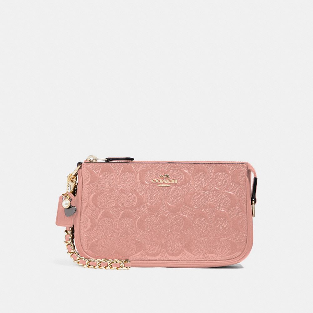 Coach large wristlet 2025 19 in pebbled leather