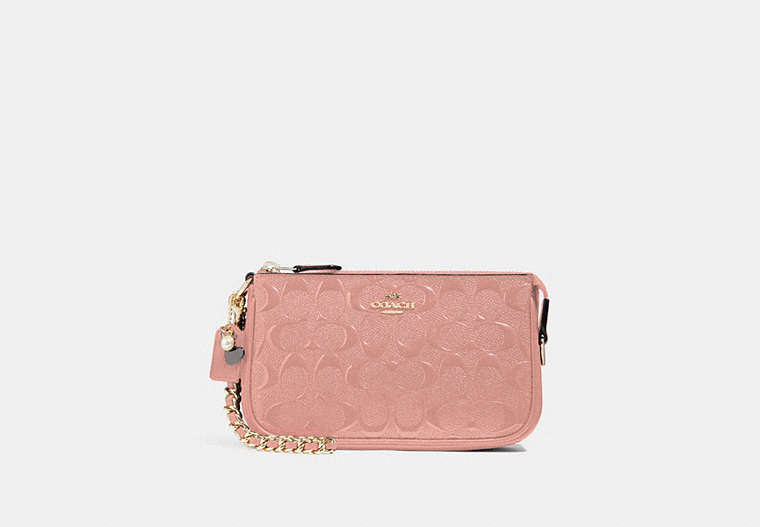 Large Wristlet 19 In Signature Leather