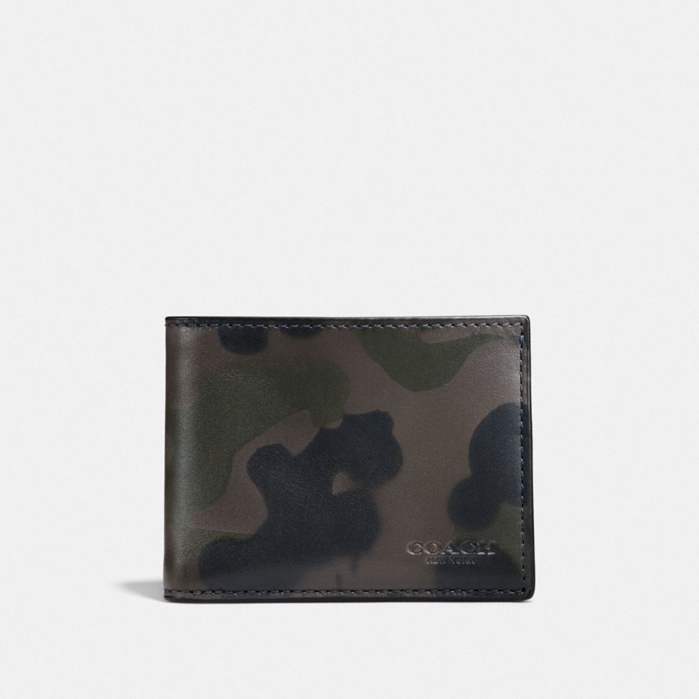 Slim Billfold Wallet With Camo Print