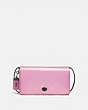 COACH®,DINKY,Leather,Pewter/Metallic Pink,Front View