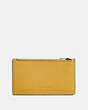 COACH®,ZIP CARD CASE,Leather,FLAX,Front View
