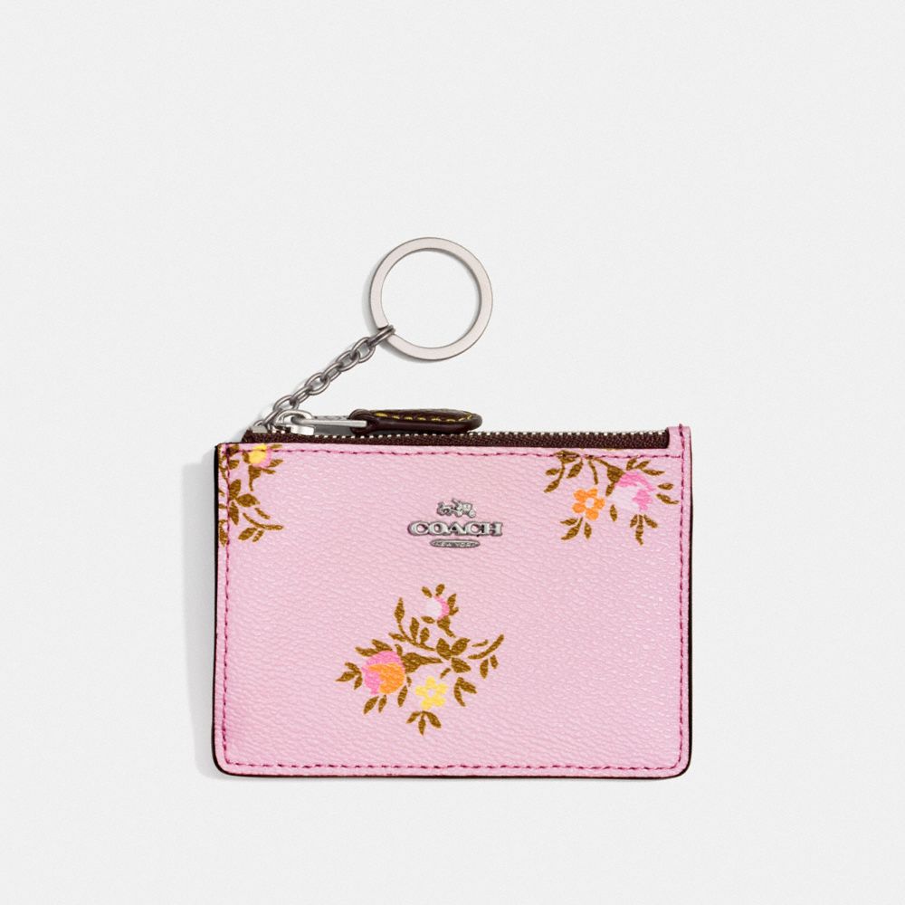 COACH Outlet Mini Skinny Id Case With Cross Stitch Floral Print