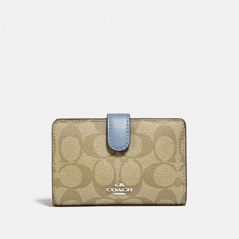 COACH® Outlet  Medium Corner Zip Wallet In Signature Canvas