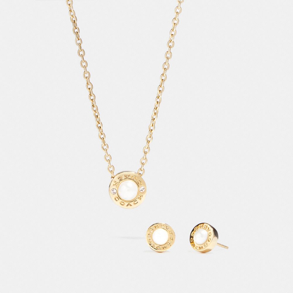 Coach open hot sale circle necklace