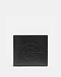 COACH®,DOUBLE BILLFOLD WALLET,Black,Front View