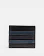 COACH®,3-IN-1 WALLET WITH VARSITY STRIPE,Black/Denim/Midnight Nvy,Front View