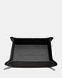 COACH®,VALET TRAY,Leather,Black,Front View