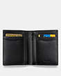 COACH®,SLIM COIN WALLET IN SIGNATURE LEATHER,Midnight,Inside View,Top View