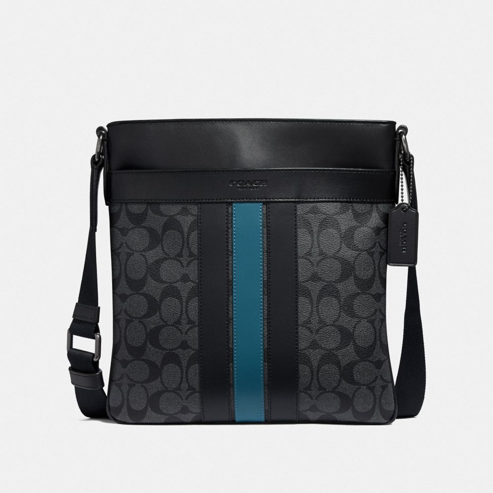 Charles Crossbody In Signature Canvas With Varsity Stripe