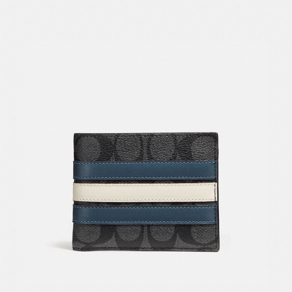 3 In 1 Wallet In Signature Canvas With Varsity Stripe