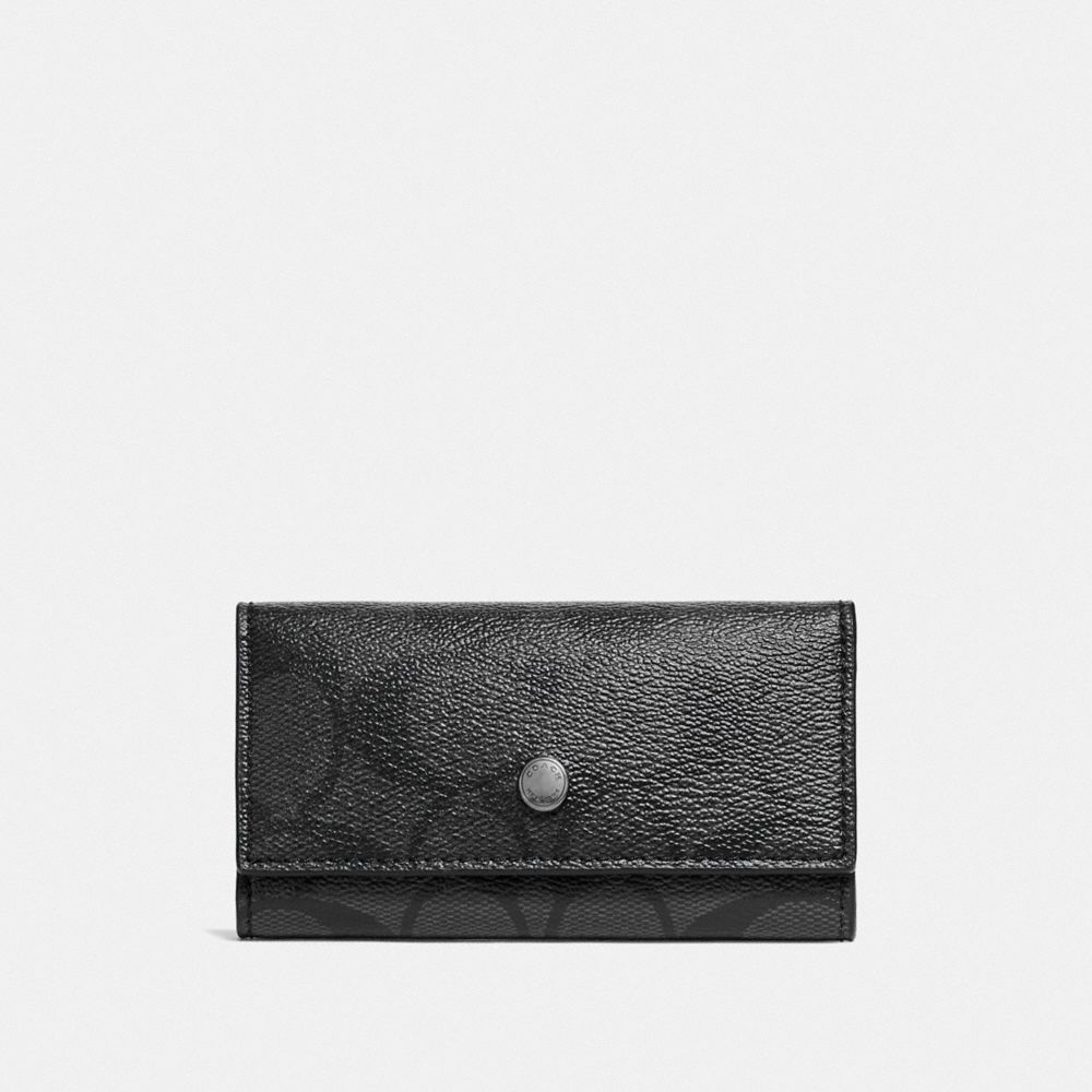 COACH® Outlet | Four Ring Key Case In Signature Canvas