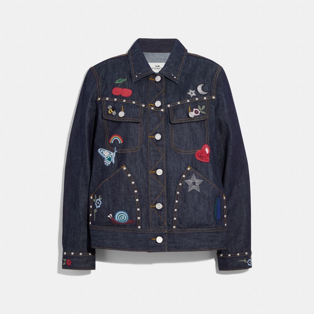 限定品【新品同様】COACH デニムジャケット 刺繍 11695 レディース 限定品【新品同様】COACH デニムジャケット 刺繍 11695