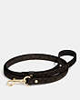 COACH®,SMALL PET LEASH IN SIGNATURE CROSSGRAIN LEATHER,Coated Canvas,Gold/Mahogany,Front View