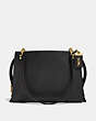 COACH®,ROGUE SHOULDER BAG,Leather,Small,Brass/Black,Front View