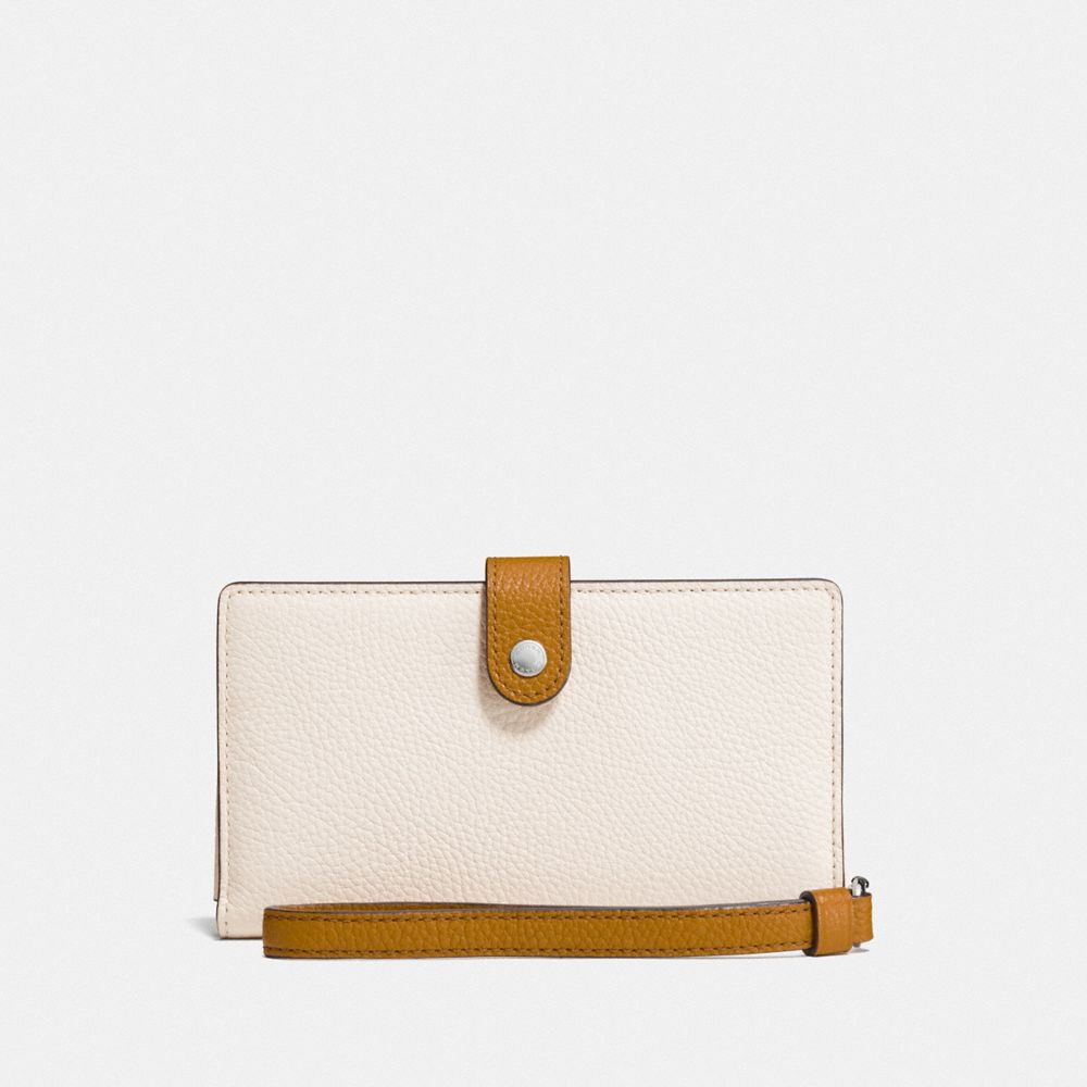 COACH®,Phone Wristlet In Colorblock,,Front View