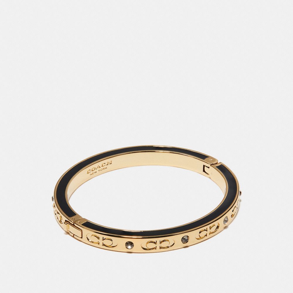 Coach Kissing C Hinged Bangle - Gold