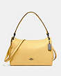 COACH®,MIA SHOULDER BAG,Leather,Small,Gunmetal/Sunflower,Front View