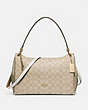 COACH®,MIA SHOULDER BAG IN SIGNATURE CANVAS,pvc,Large,Gold/Light Khaki Chalk,Front View