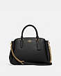 COACH®,SAGE CARRYALL,Leather,Large,Gold/Black,Front View