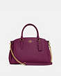 COACH®,SAGE CARRYALL,Leather,Large,Gold/Dark Berry,Front View