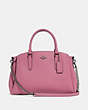 COACH®,SAGE CARRYALL,Leather,Large,Gunmetal/Pink Rose,Front View