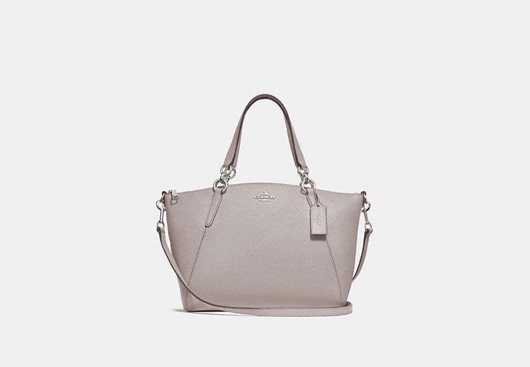 COACH®,SMALL KELSEY SATCHEL,Leather,Small,Silver/Grey Birch,Front View