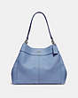 COACH®,LEXY SHOULDER BAG,Leather,Large,Silver/Dark Periwinkle,Front View