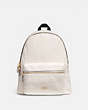 COACH®,CHARLIE BACKPACK,Leather,Medium,Gold/Chalk,Front View