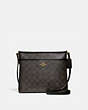 COACH®,FILE CROSSBODY IN SIGNATURE CANVAS,pvc,Medium,Gold/Brown Black,Front View
