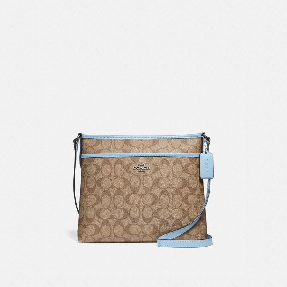 Coach signature file crossbody bag online