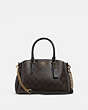 COACH®,MINI SAGE CARRYALL IN SIGNATURE CANVAS,pvc,Medium,Gold/Brown Black,Front View