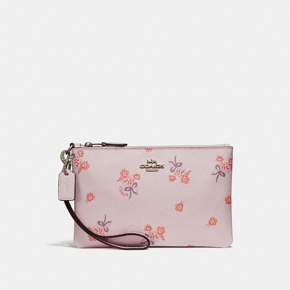 Small Wristlet With Floral Bow Print - COACH® Outlet