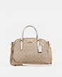 COACH®,SAGE CARRYALL IN SIGNATURE CANVAS,pvc,Large,Gold/Light Khaki Chalk,Front View