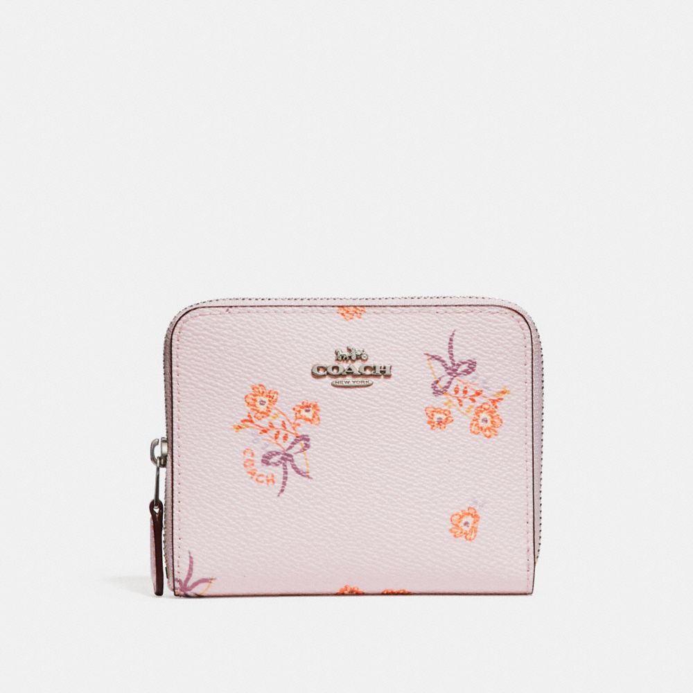 Floral Pattern Zip Small Wallet School Supplies for School Dorm Room