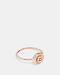COACH®,PAVE PENDANT RING,Metal,Rose Gold,Front View