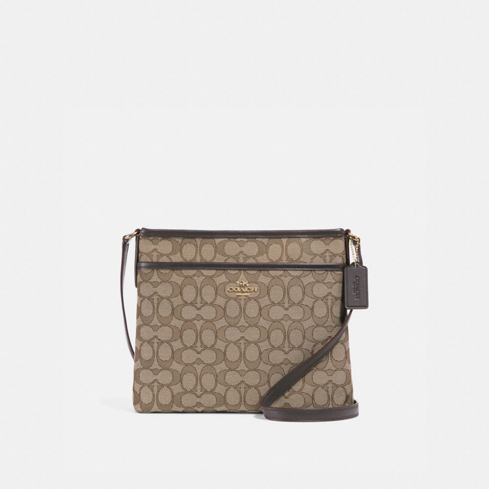 Coach file crossbody in signature jacquard new arrivals