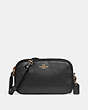 COACH®,CROSSBODY POUCH,Leather,Mini,Gold/Black,Front View