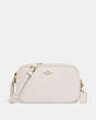 COACH®,CROSSBODY POUCH,Leather,Mini,Gold/Chalk,Front View