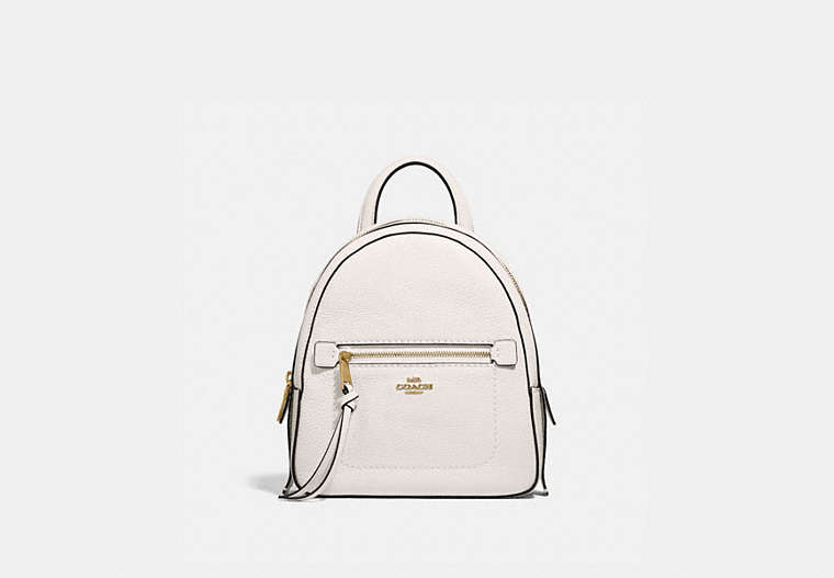 COACH®,ANDI BACKPACK,Leather,Small,Gold/Chalk,Front View