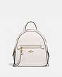 COACH®,ANDI BACKPACK,Leather,Small,Gold/Chalk,Front View