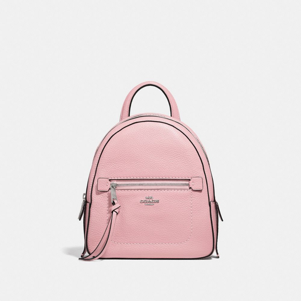 COACH®,ANDI BACKPACK,Leather,Small,Silver/Petal,Front View