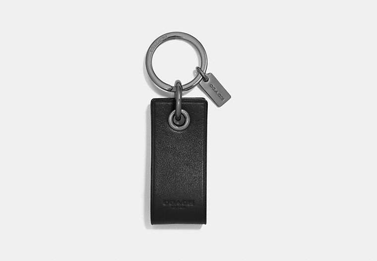 COACH®,8GB USB KEY FOB,Black,Front View