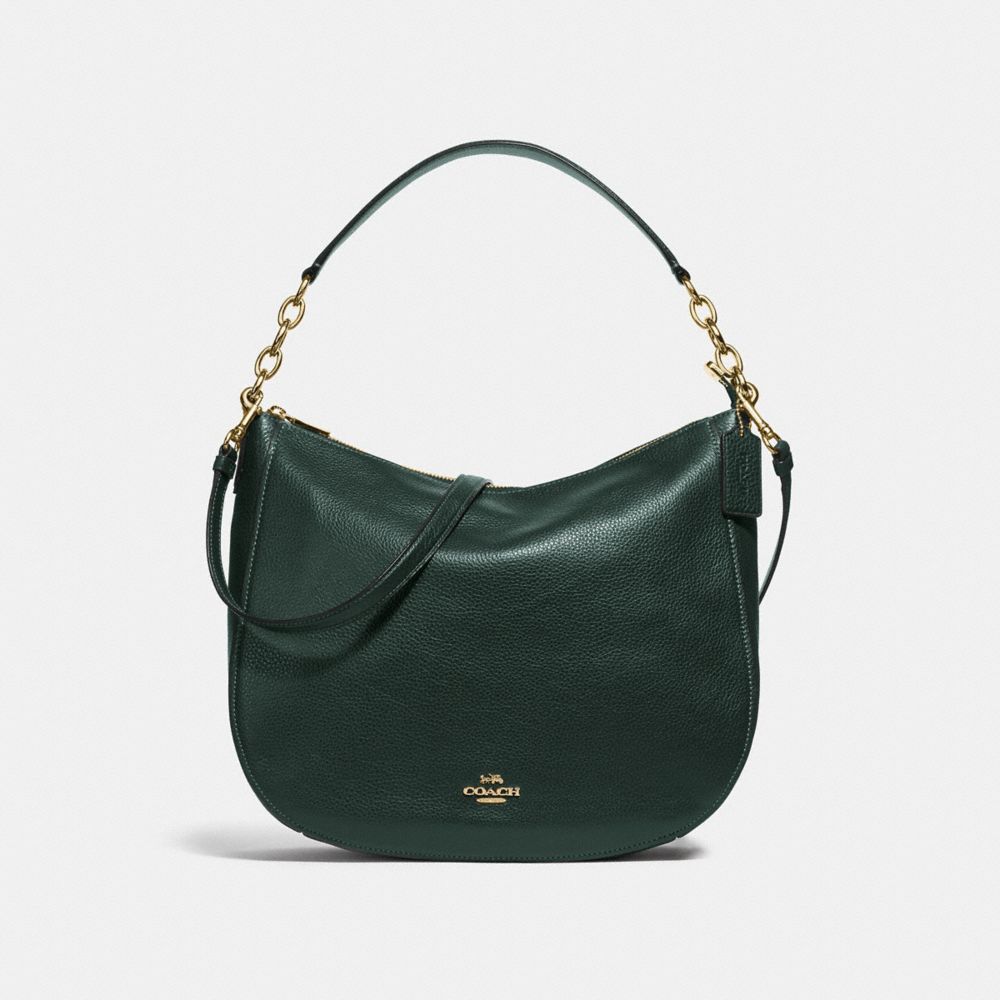 Coach pebbled leather elle hobo sale