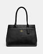 COACH®,CASEY TOTE,Leather,Large,Gold/Black,Front View