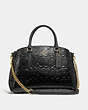 COACH®,SAGE CARRYALL IN SIGNATURE LEATHER,Leather,Large,Gold/BLACK/BLACK,Front View